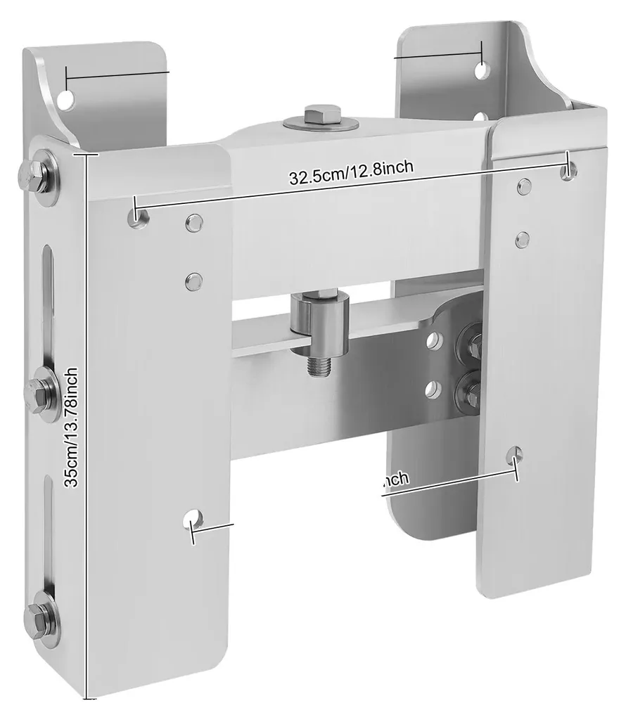 Évitez la cavitation : élévateur moteur hors-bord réglable argent