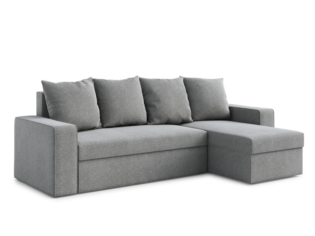 AX LIVING Eck Couch Klein Climpy 242 cm – Funktional & Stilvoll in Grau