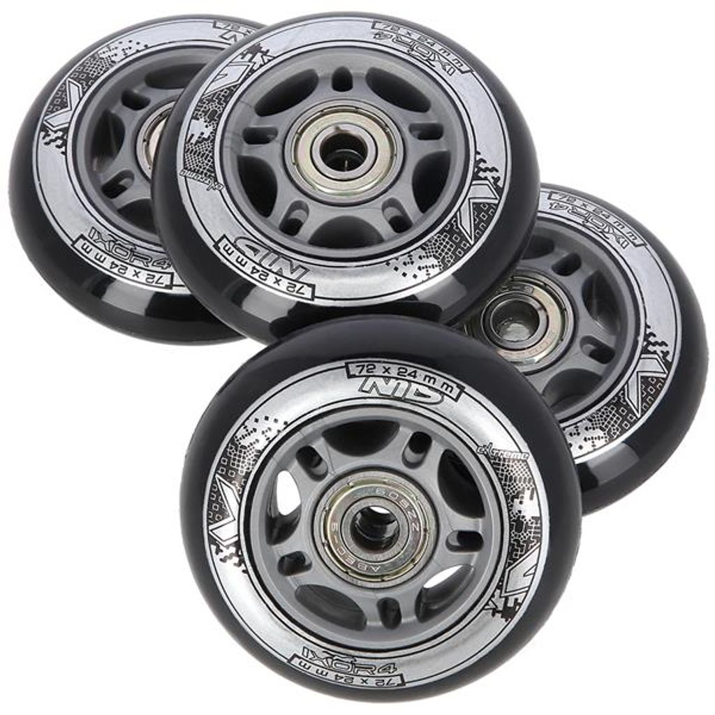 Nils 72 + Abec 9 Schwarzer Laufradsatz