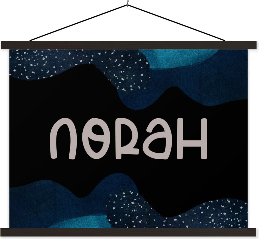 MuchoWow Textilposter Norah - Pastell - Mädchen 60x45 cm mit schwarzem Rahmen - Poster Schlafzimmer