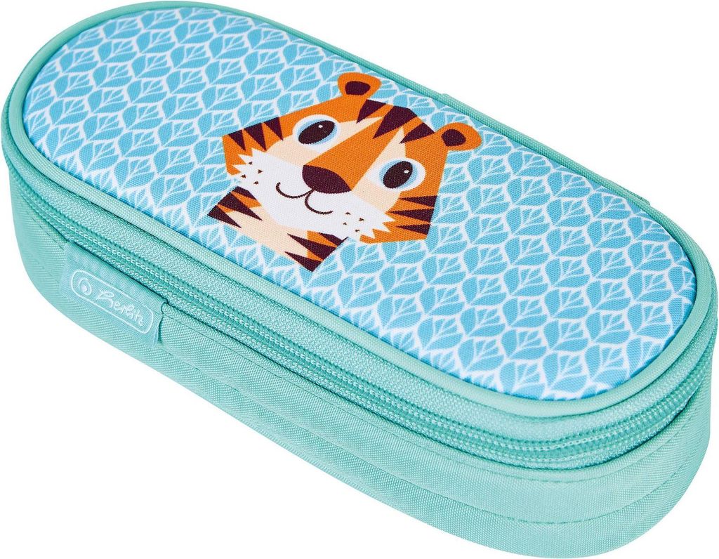 Herlitz 50038954, Weiches Federmäppchen, Polyester, Blau, Grün, Abbildung, Reißverschluss, Kind