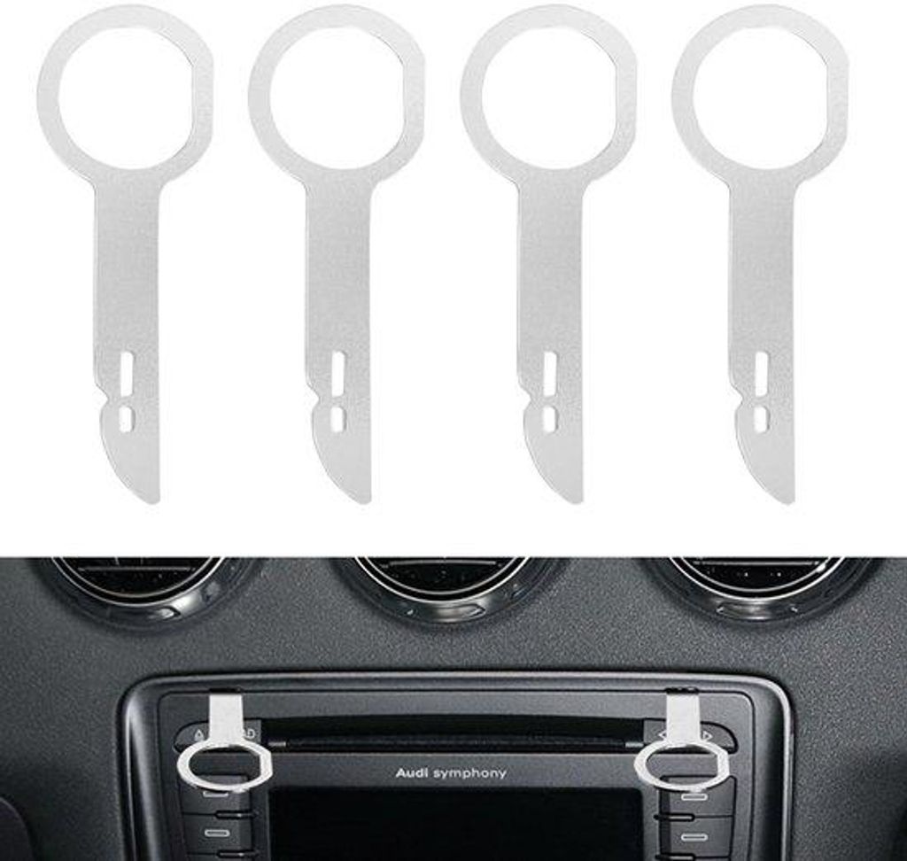 Auto-Wrikgereedschapset, 4-delig, Demontagegereedschap, Interieurbekleding, Gereedschap, Voertuigen, Bekledingswiggenclips, Met Stalen Pinnen