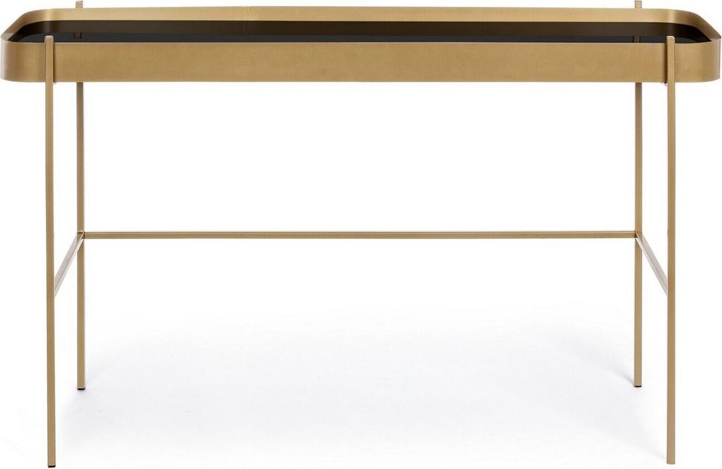Konsolentisch Rashida 120,5 x 43 x 75 cm Stahl Glas Gold