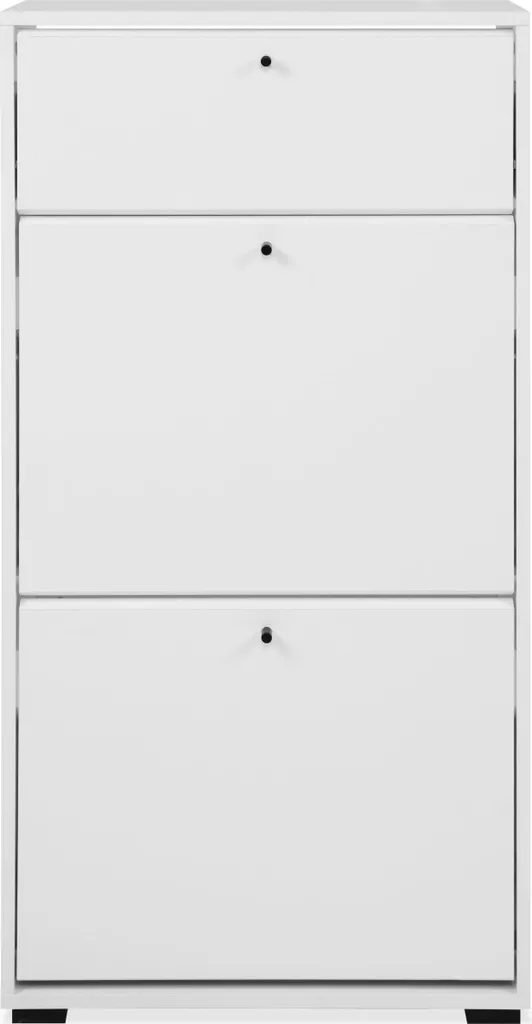 Armoire à chaussures compacte Finori Lüneburg 49 - Rangement bois blanc