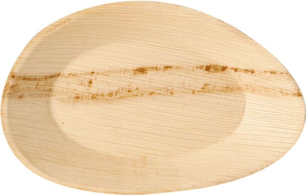 Ovaler Teller in Palmenblattform, 26 x 17 x 2,5 cm, 25 Produktbild 