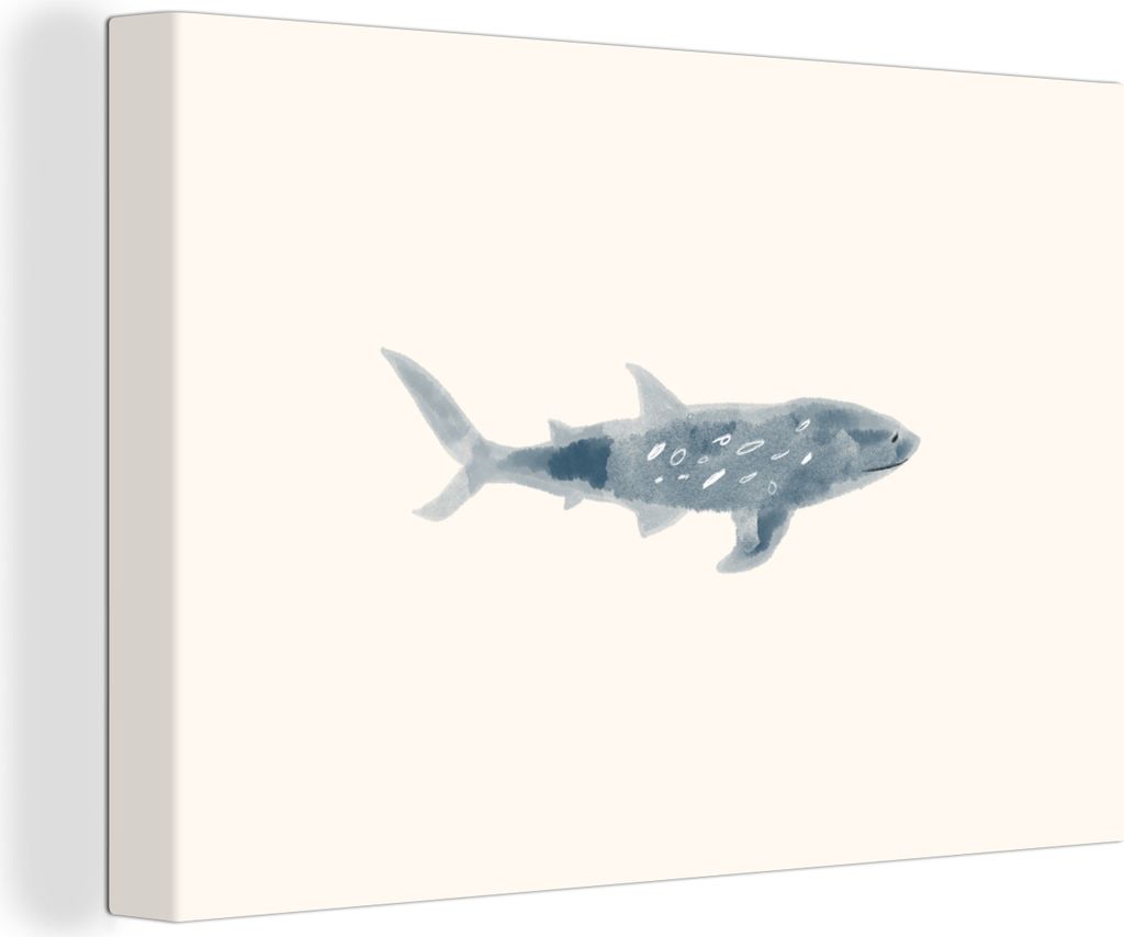 OneMillionCanvasses - Leinwandbilder - 150x100 cm, Fisch - Meer - Aquarell, Wandbilder Kunstdruck Wanddekoration