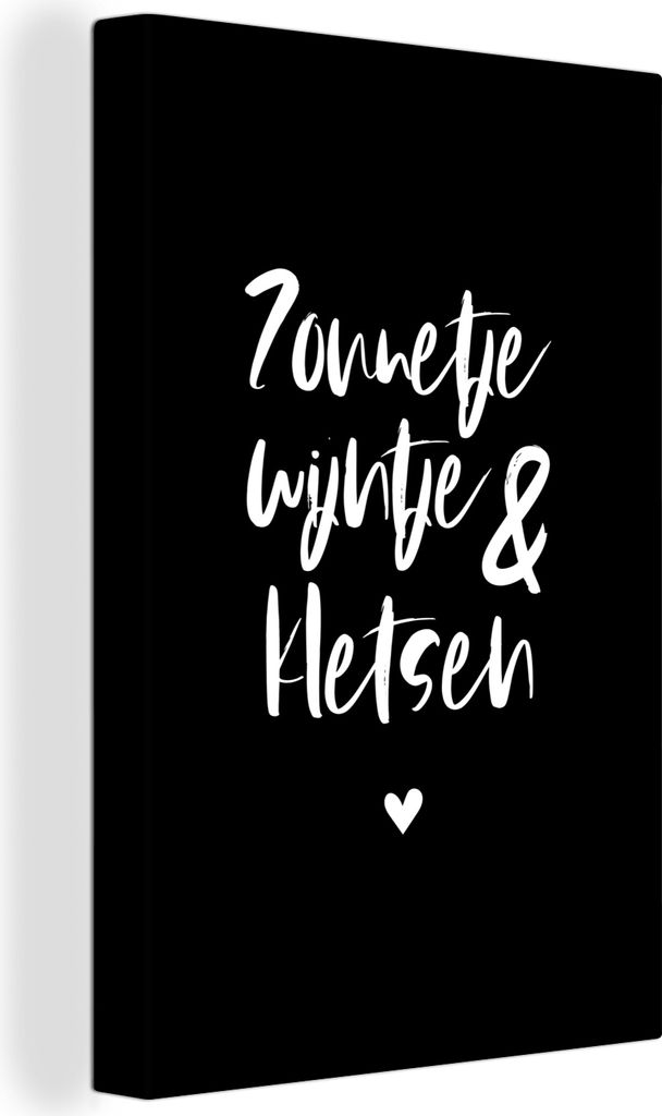 OneMillionCanvasses - Leinwandbilder - Bild auf Leinwand Wandbild Leinwandbild Zitate - Sonnenschein, Wein & Gespräch - Text - Wein - Sommer, 20...