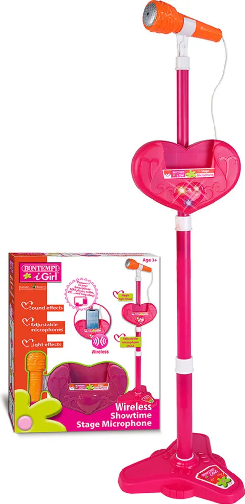 Stand avec Microphone Bontempi Réglable et Stable pour l'Éveil Musical