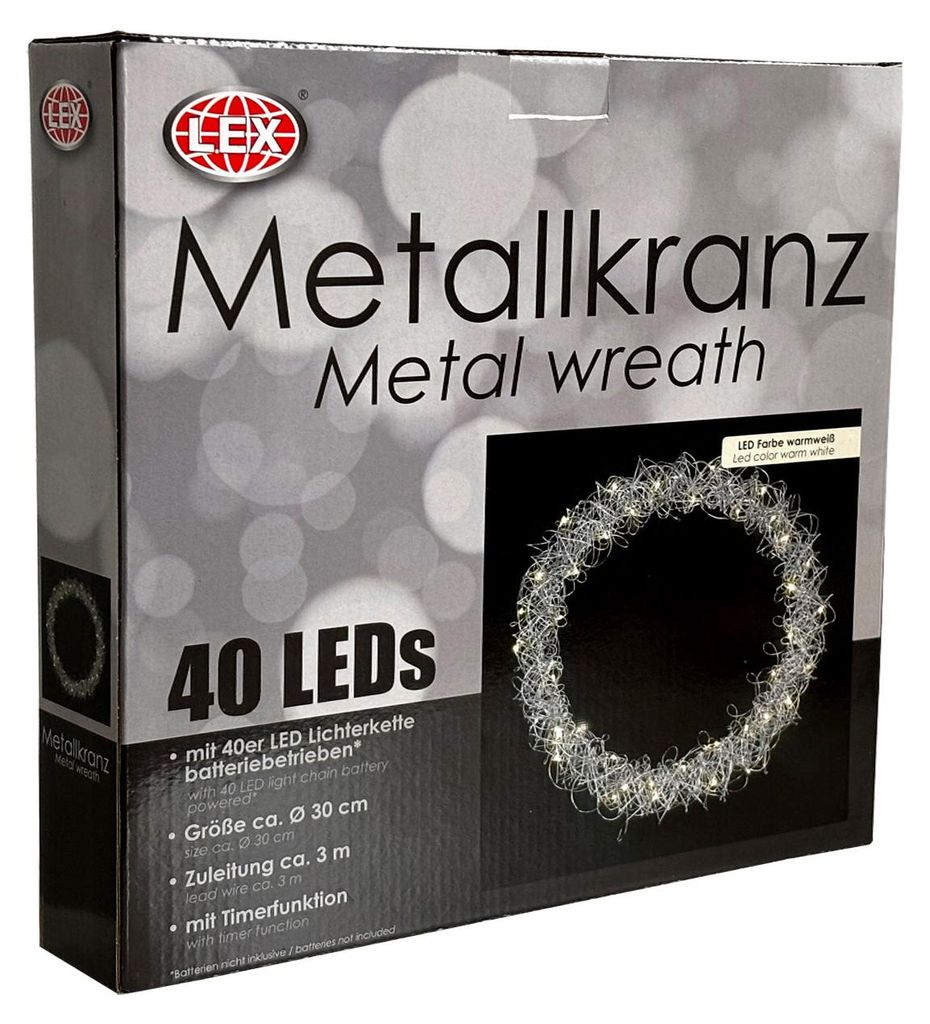 40 LED ghirlanda appesa / ghirlanda da tavolo in metallo Immagine del prodotto 