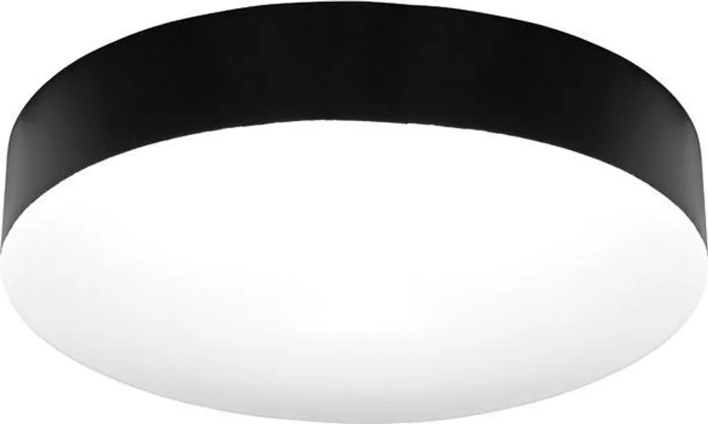Ecolite Plafonnier LED Noir Macaron 500mm 50W WML500-CCT IP44 Design