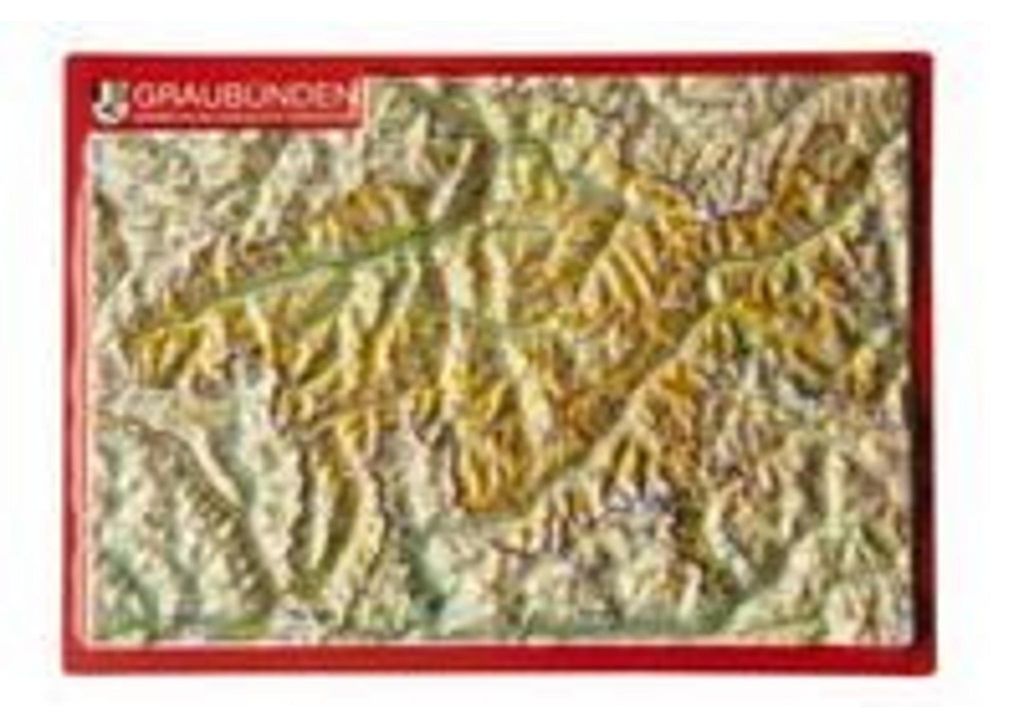 Reliefpostkarte Graubünden