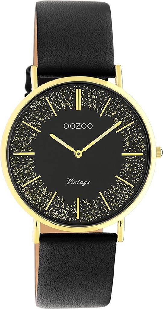Oozoo Armbanduhr dunkelblau Edelstahl C20102 Vintage Damen Quarzuhr UOC20186
