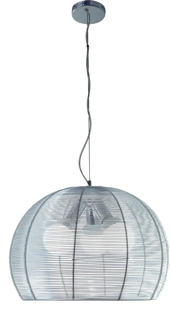 Suspension Basket 40 cm Métal Chromé : Éclairage Puissant Anti-Éblouis