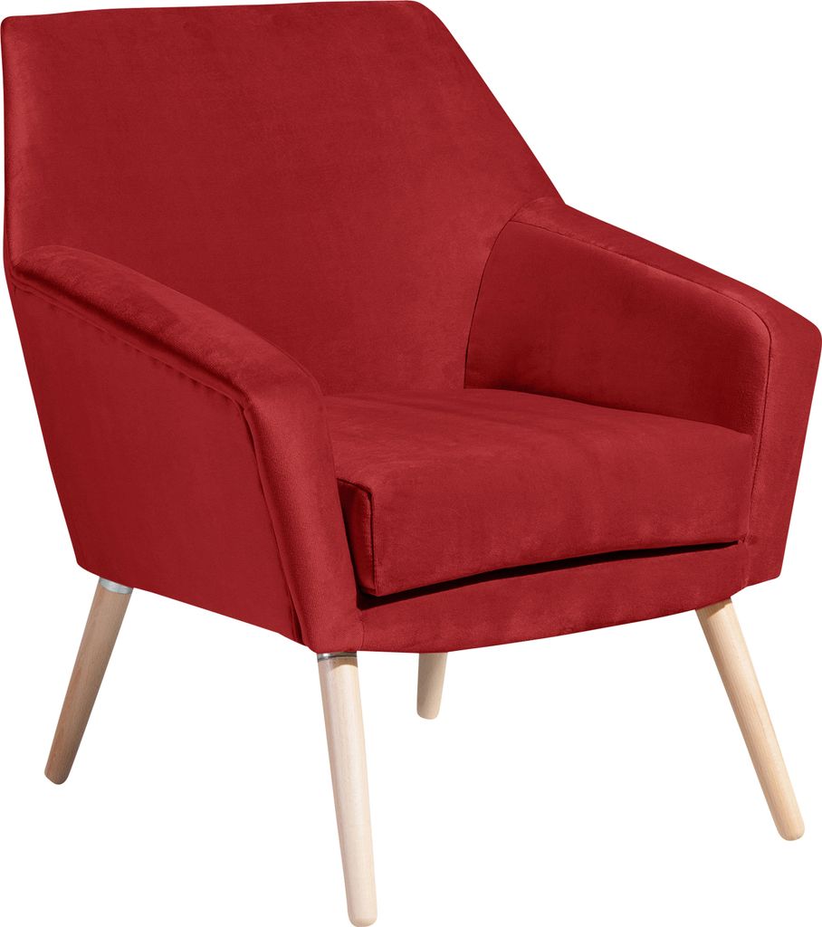Max Winzer Sessel Alegro - Samtvelours ziegel - Maße: 67 x 71 x 81 cm