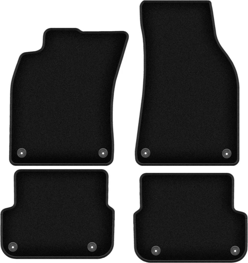 Tappetini in Velluto Audi A6 C6 FL 2006-2011 | Set 4 pz Nero Su Misura