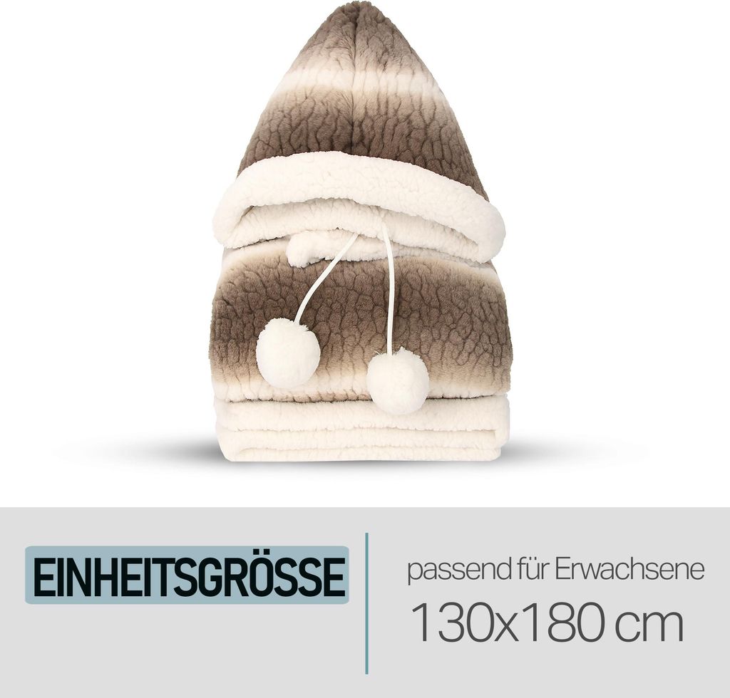 Coperta per bebè 84 x 84 cm con cappuccio cintura copertina beige per
