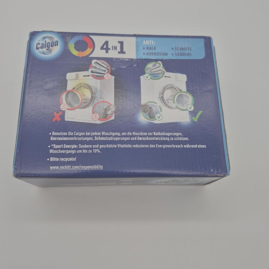Calgon Tabs Reinigung Wasserenthärter 4 in 1 Power Kalkschutz Sauberkeit