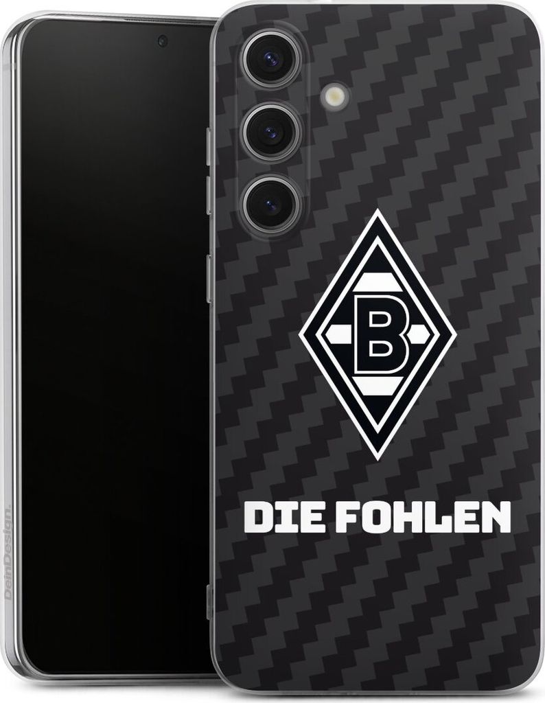 DeinDesign Handyhülle für Samsung Galaxy S25+ Silikon Hülle Case Smartphone Schutzhülle Borussia Mönchengladbach Carbon Gladbach