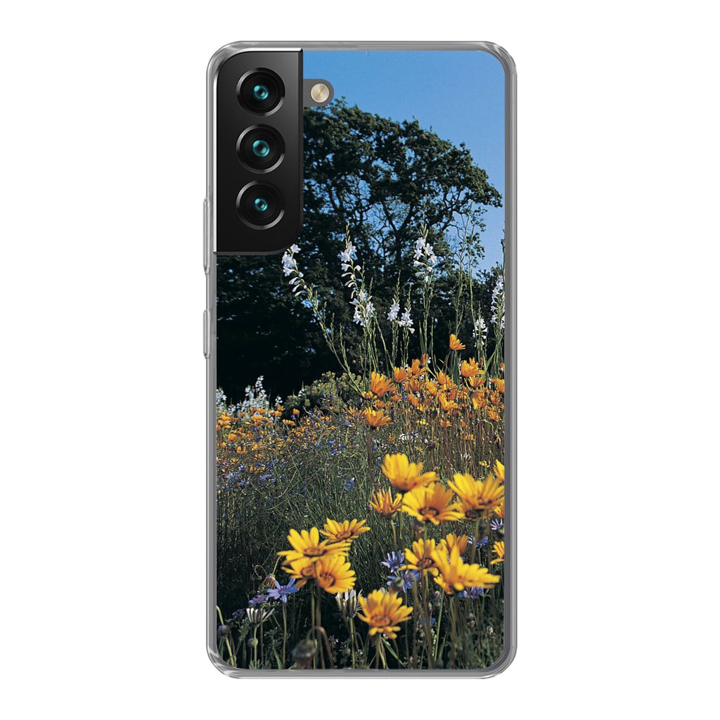 MuchoWow Handyhülle Schutzhülle Hülle für Samsung Galaxy S22 Plus Blumen - Natur - Farbe Silikon Softcase Handy Hülle - Schutzabdeckung