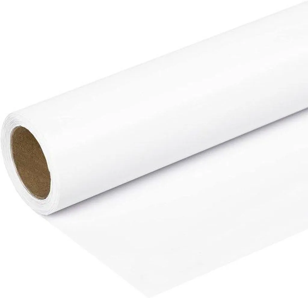 Chemin de table en papier tissé blanc 10m pour mariage et anniversaire