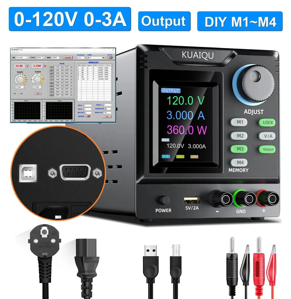 Alimentation stabilisée 120V 3A programmable : fini les surtensions CC