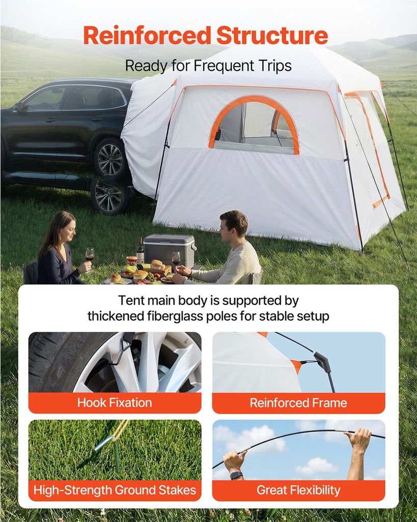SucceBuy Heckklappenzelt Autozelt fr 6 Personen 3048 x