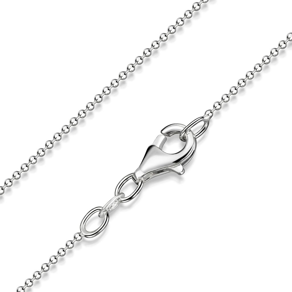 MATERIA Diamantierte Glitzer Kugelkette silber 925 Produktbild 