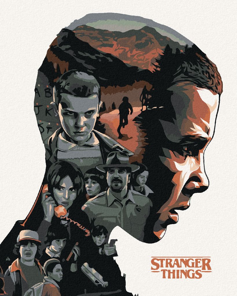 Zuty - Maľovanie podľa čísel - STRANGER THINGS - HLAVA Obrázok produktu 