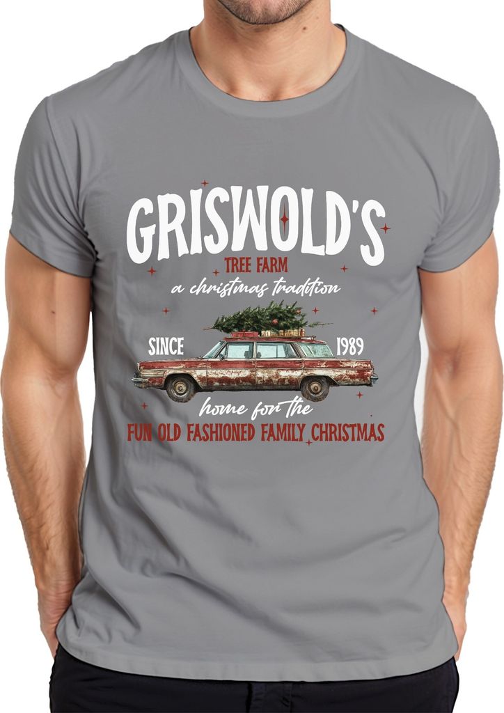 Griswolds Tree Farm Schöne Bescherung Clark - Weihnachten Christmas Xmas Herren T-Shirt, Grau, XXL