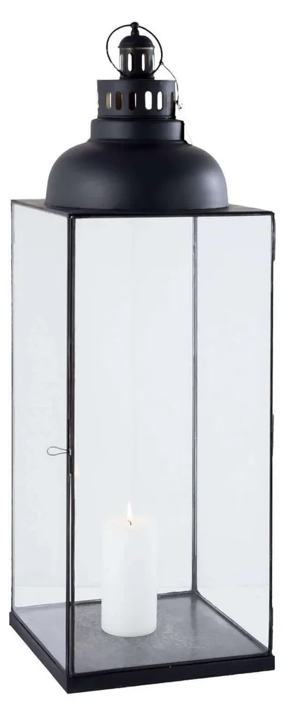 Photophore Lanterne en métal et verre Modern Line pour grande bougie