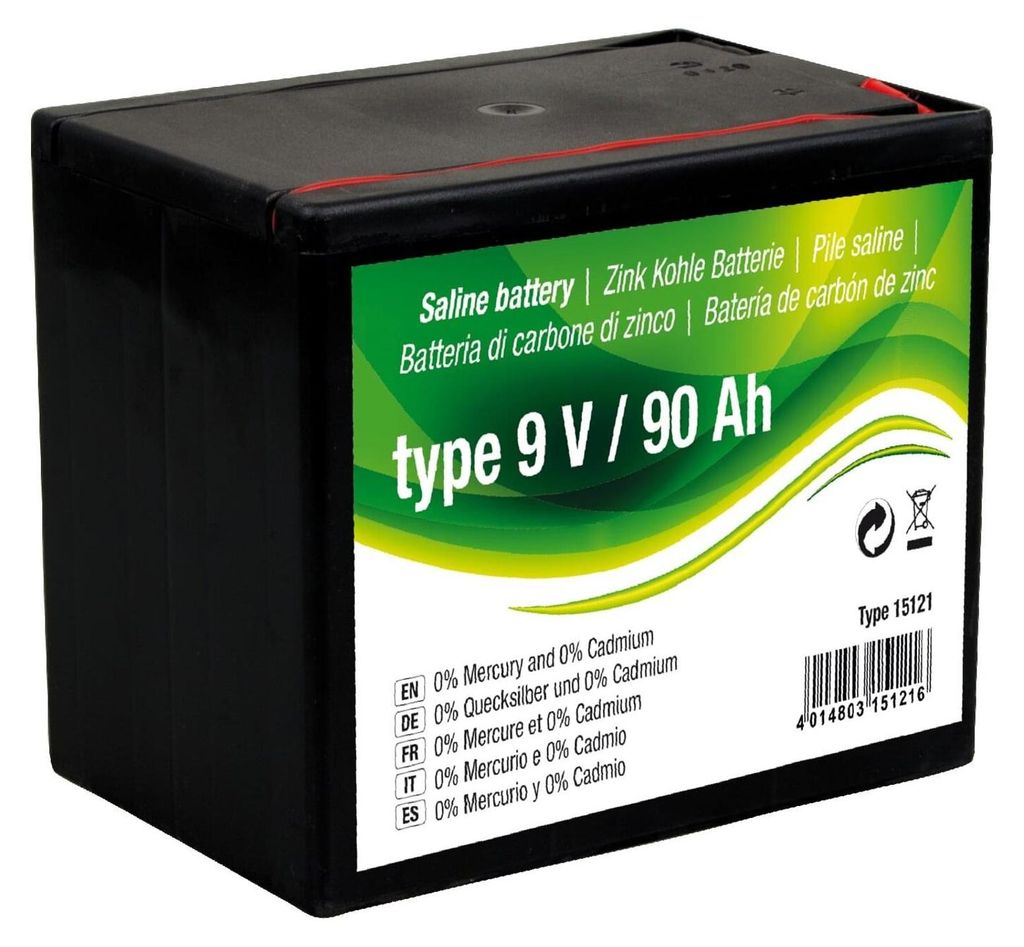horizont 9 V Zinkkohle Batterie (9 V / 90 Ah)