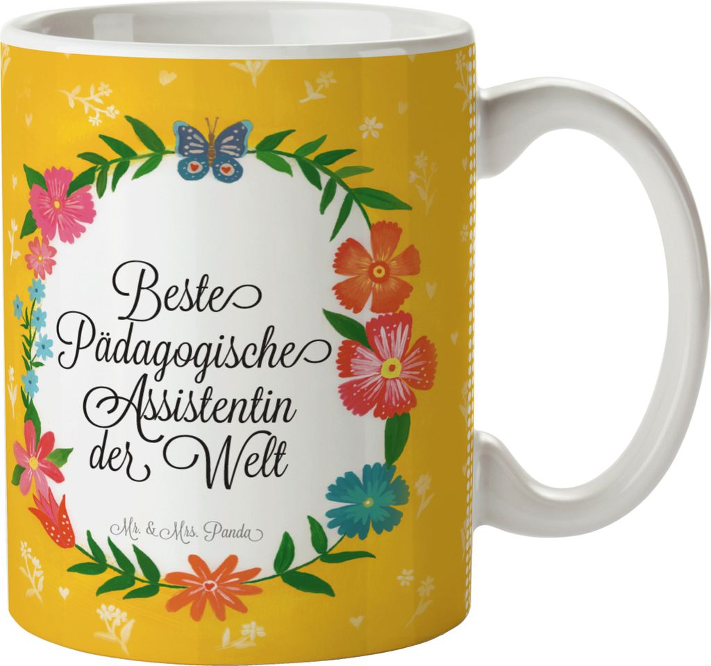 Mr. & Mrs. Panda Tasse Pädagogische Assistentin - Geschenk, Teetasse, Bachelor, Kaffeebecher, Rente, Gratulation, Kaffeetasse, Becher, Beruf, kera...