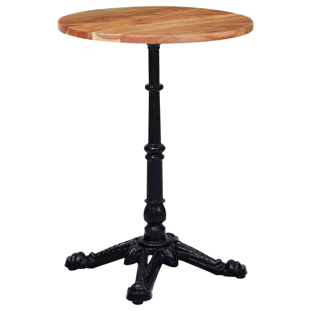vidaXL Piètement de table de bistrot noir 52x52x72 cm Fonte Image du produit 
