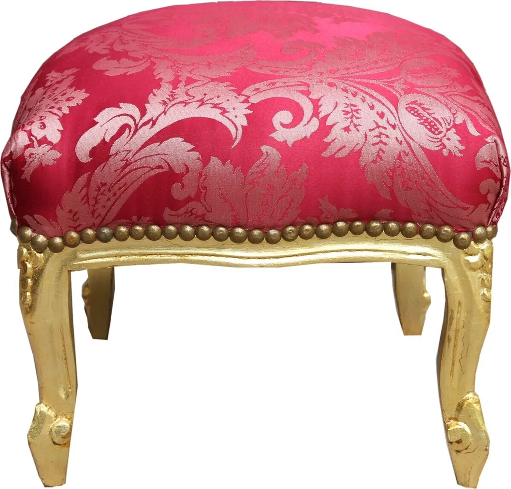 Offerta Sgabello Barocco Casa Padrino Bordeaux Oro | Miglior Prezzo