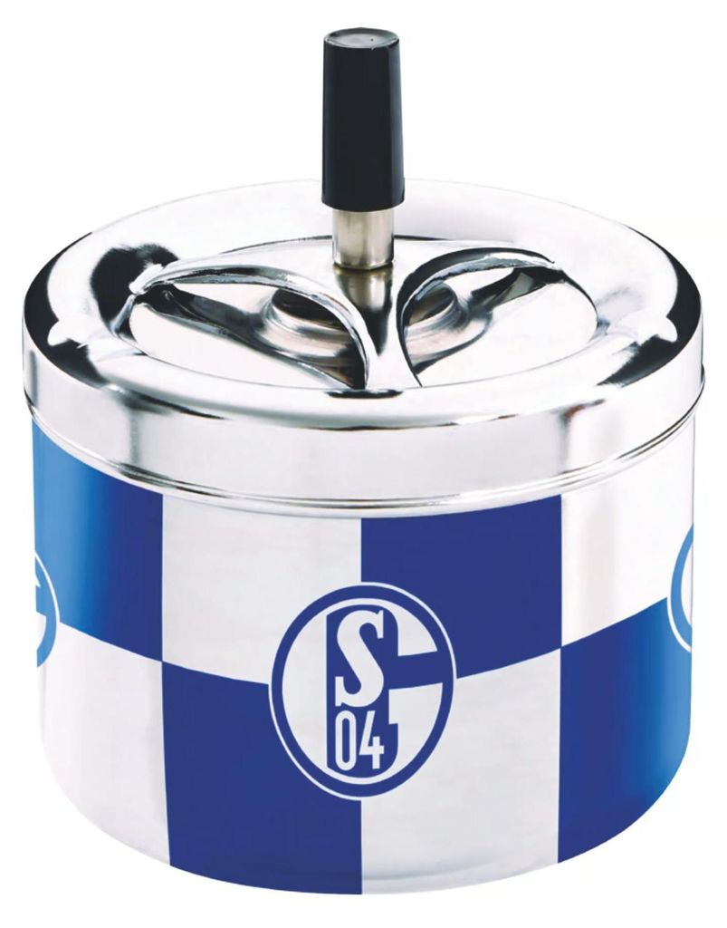 FC Schalke 04 S04 Drehaschenbecher Karo Produktbild 