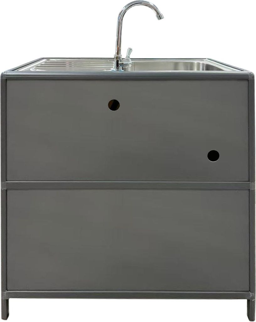 Spüle mit Abtropfläche und Unterschrank für Outdoorküche Produktbild 