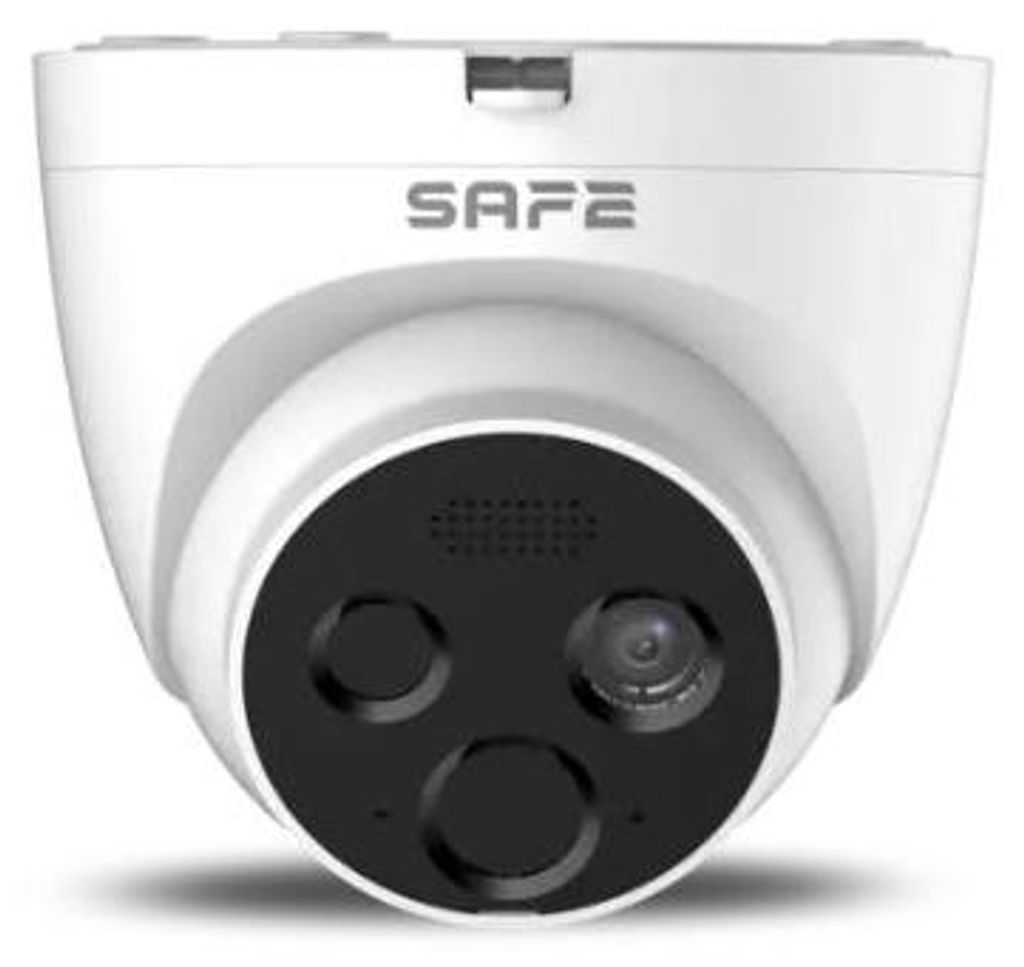 IP-Sicherheitskamera Turret Cam AI, QHD, Thermalsensor, Flammenerkennung, Gegensprechanlage, IP66, weiß