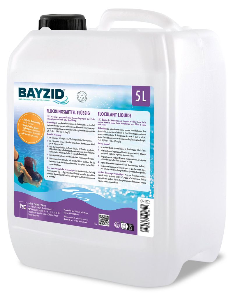1x5 L BAYZID® flüssig Flockungsmittel gegen Trübungen für Produktbild 