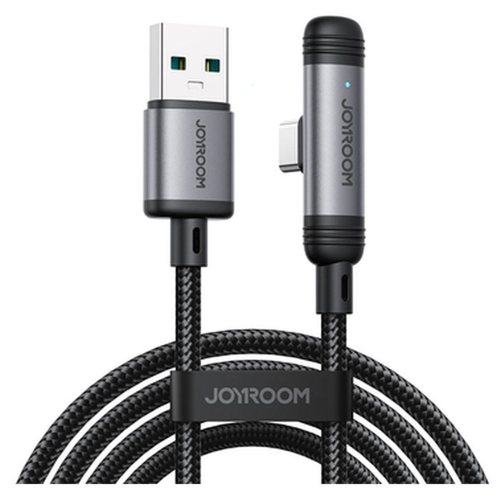 Joyroom USB-A auf USB-C Winkelkabel 1,2m 3A Schwarz Produktbild 