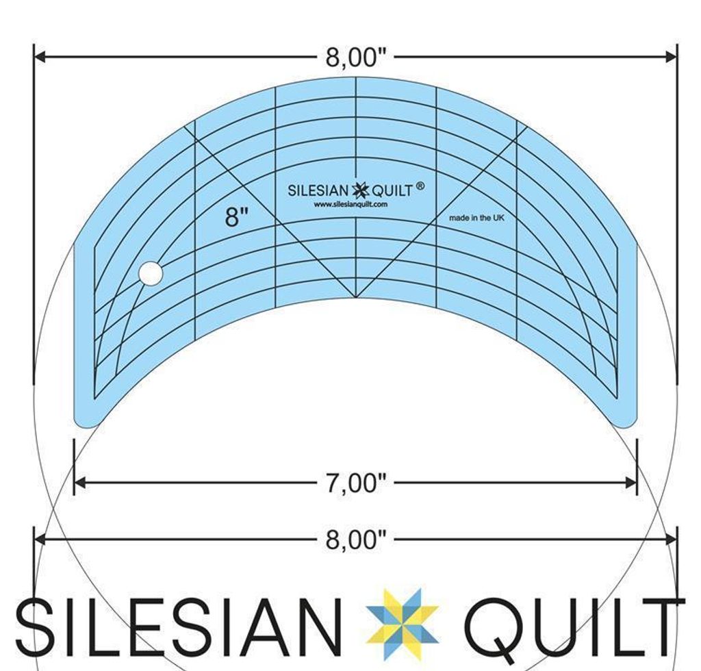Silesian Quilt Vorlage zum Quilten Feder in Einem Kreis 8 Zoll