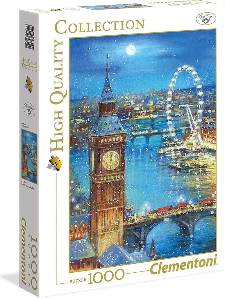 Clementoni 39319 Snow flakes on the Big Ben 1000 Teile Puzzle