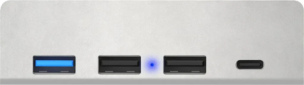 Multiprise USB de Table 4in1 Argent : Design Compact et Robuste Alu - 2