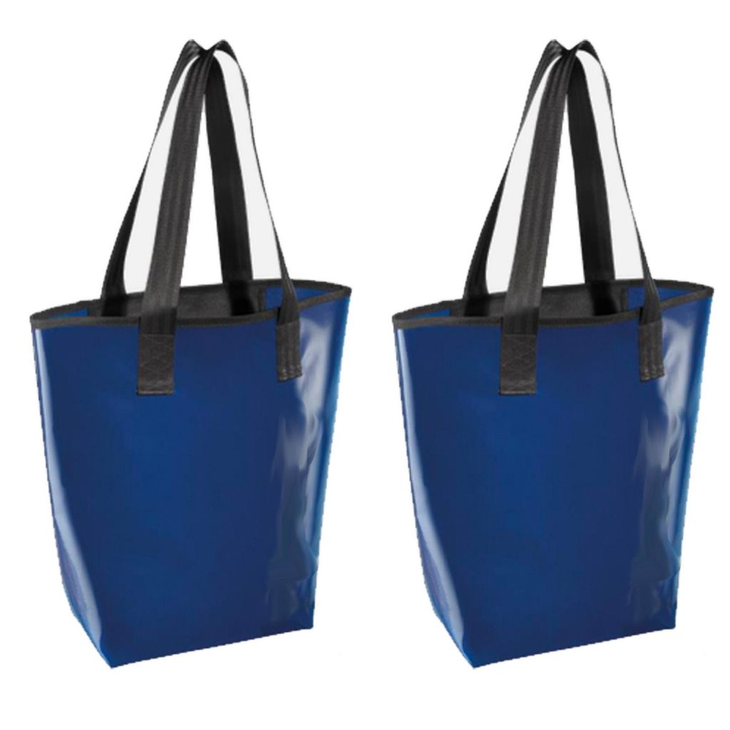 2x Freizeittasche 16 Liter LKW Plane Tasche Umhängetasche Dunkelblau Damen Herren Schultertasche Sporttasche