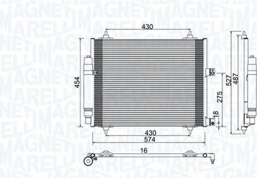 MAGNETI MARELLI 350203886000 - OE 1489398080 Klimakondensator mit Trockner für Jumpy (VF7), C8 (EA, EB), Ulysse, Expert Tepee (VF3X), Expert (VF),...