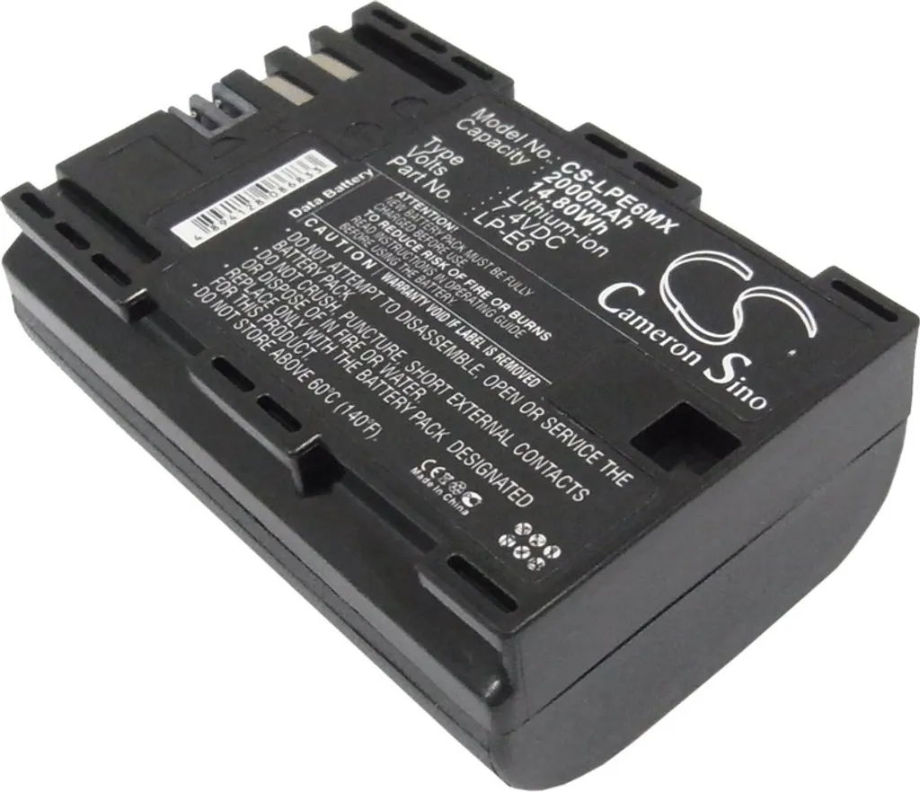 Batterie Li-Ion 2000 mAh performante pour Canon EOS 5D Mark II 7D 60D 70D