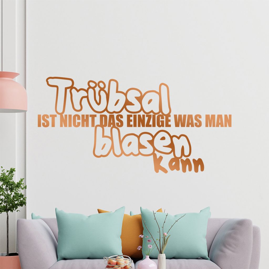 KIWISTAR Trübsal ist nicht das einzige was man blasen kann - Oral Penis französisch Wandtattoo in 6 Größen - Wandaufkleber Wall Sticker - Dekor...