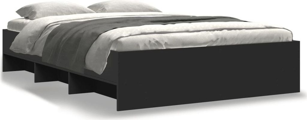 vidaXL Bettgestell Schwarz 140x200 cm Holzwerkstoff