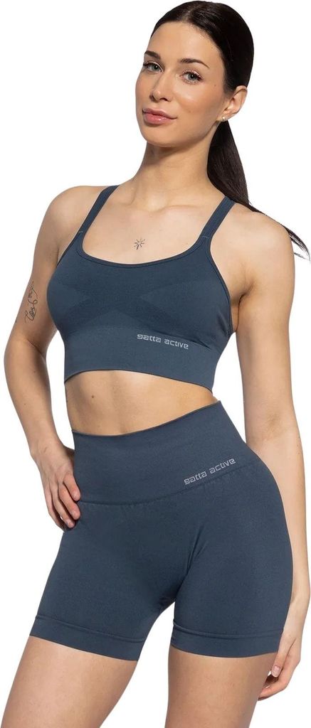 Gatta Active, Radlerhose Damen, Sporthose Frauen Kurz, Active, Dunkelblau, M