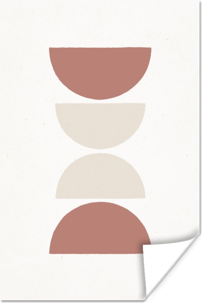 MuchoWow Poster Minimalismus - Pastell - Gestaltung 40x60 cm - Plakate für die Wand - Poster Babyzimmer