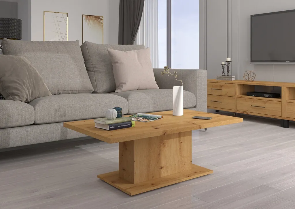 Tavolino Soggiorno DREW Rovere Artisan: Design Moderno e Robusto